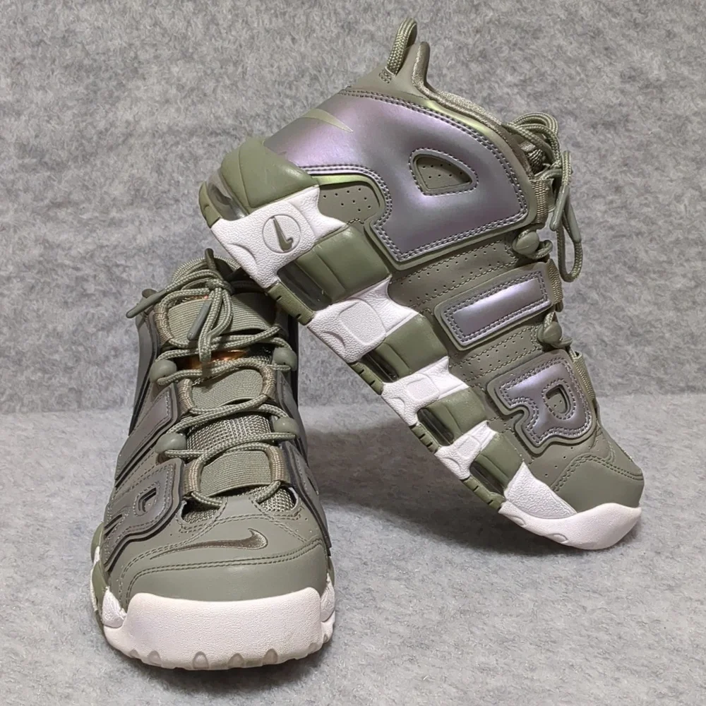 Nike Air More Uptempo Stucco Green Women's Shoes Size 7.5 - Picture 4 of 9